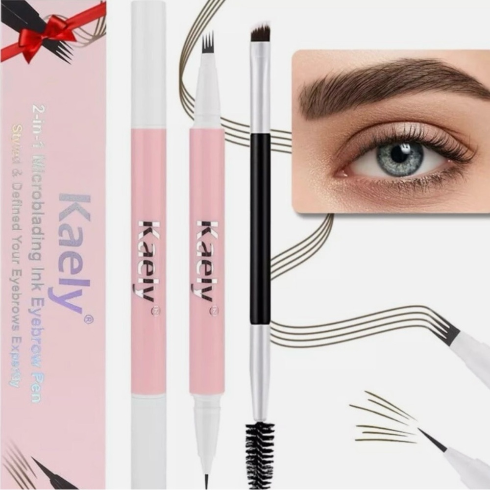 $6 Add-On 🆕 2-in-1 Microblading Ink Eyebrow Pen - Brown
